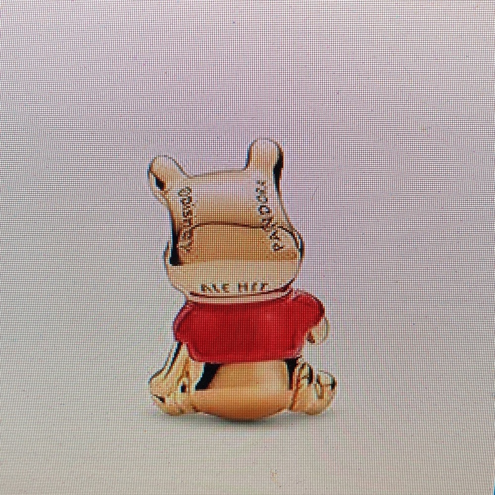Pandora Gold and Red Bear Charm - Picture 3 of 3